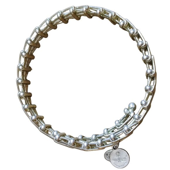 Alex Ani Vintage Sixty Six 66 Gypsy Wrap Silver Tone Link Bracelet Charm Jewelry - Picture 4 of 7